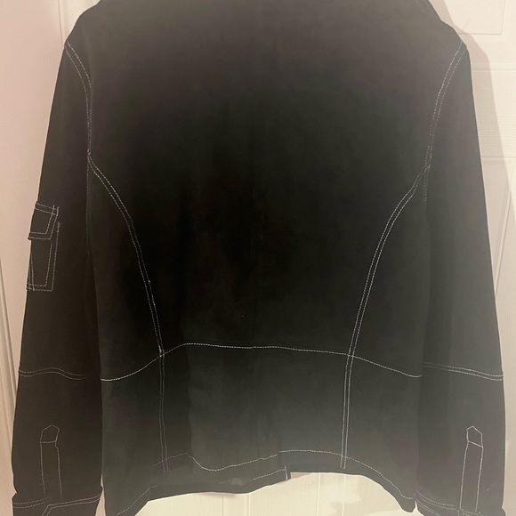 Brand new black suede jacket size 16 - Picture 3 of 3